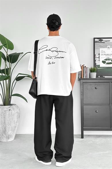Beyaz Solio OUTPLENTY PREMİUM Oversize Tişört