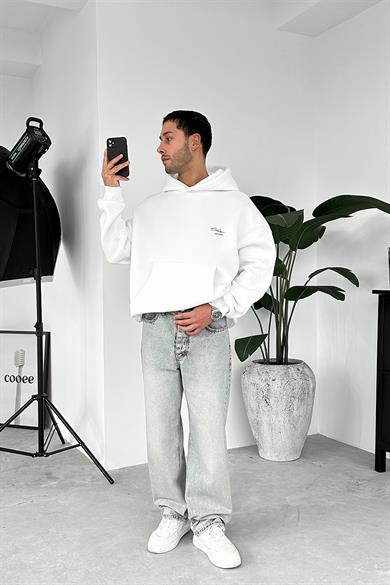 Beyaz Solio Oversize Sweatshirt