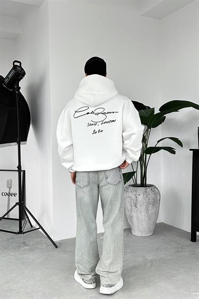 Beyaz Solio Oversize Sweatshirt