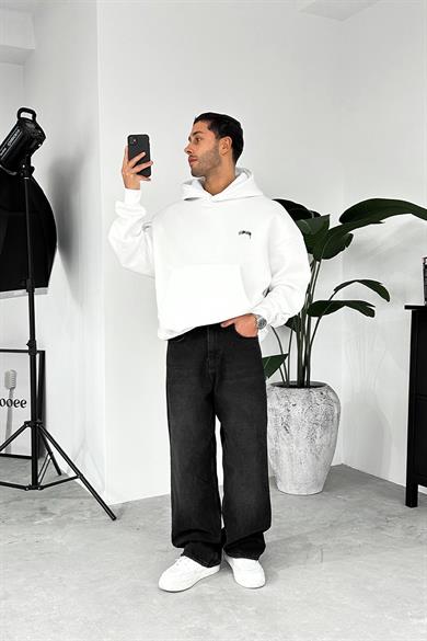 Beyaz Stüss Designs Oversize Sweatshirt
