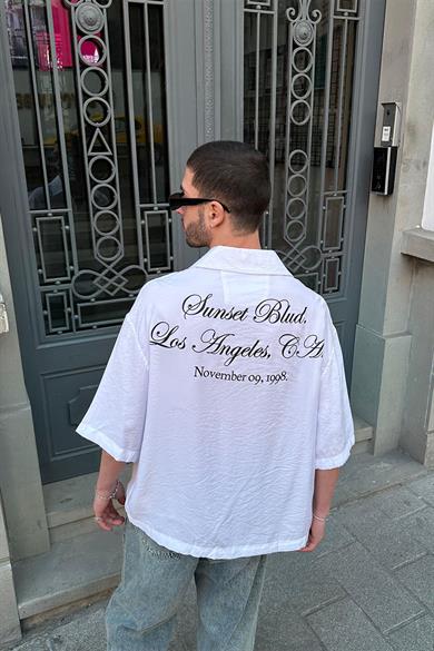 Beyaz Sunsed Blud  PH Oversize Gömlek