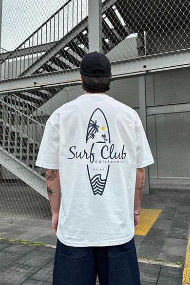 Beyaz Surf Club PM Oversize Tişört