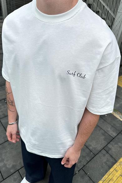 Beyaz Surf Club PM Oversize Tişört