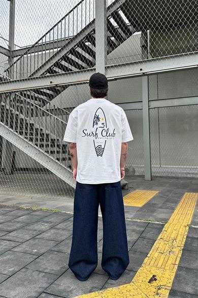 Beyaz Surf Club PM Oversize Tişört