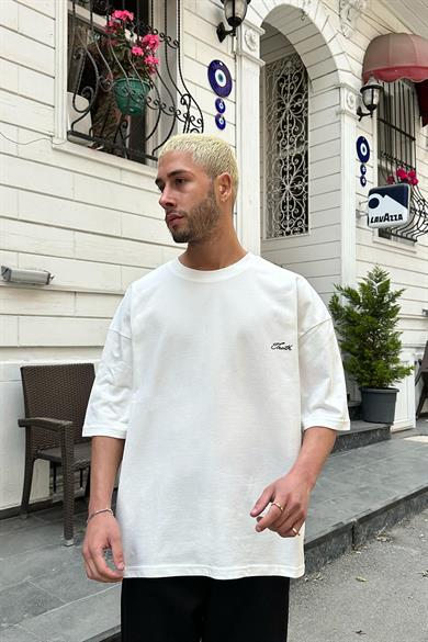 Beyaz Truth OUTPLENTY PREMİUM Oversize Tişört