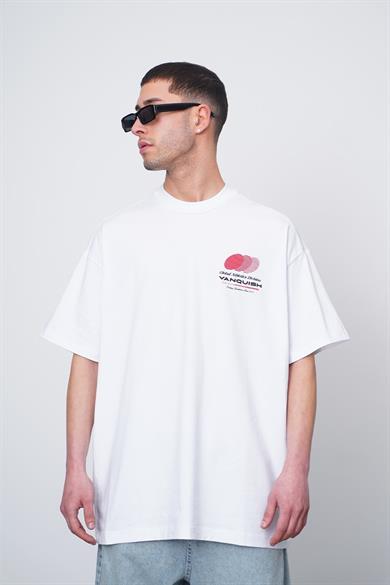 Beyaz Vanquish Oversize Tişört