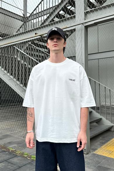 Beyaz Votre Sante OUTPLENTY PREMİUM Oversize Tişört