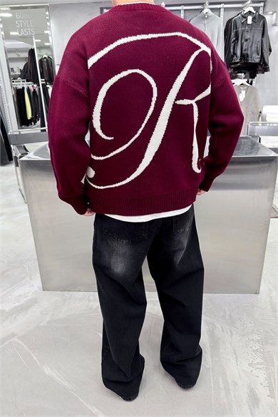 Bordo The Regal Oversize Triko Kazak