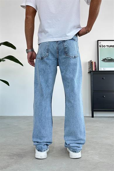 Buz Mavi Basic Baggy Pantolon