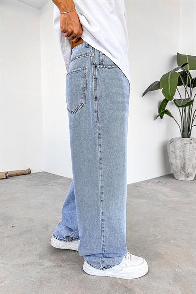 Buz Mavi Basic Old School Baggy Pantolon