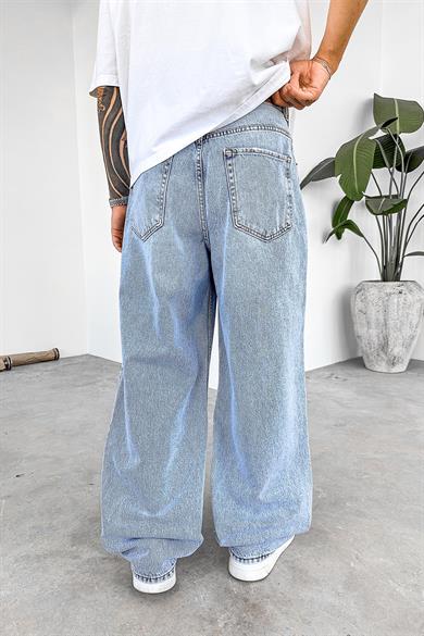 Buz Mavi Basic Old School Baggy Pantolon