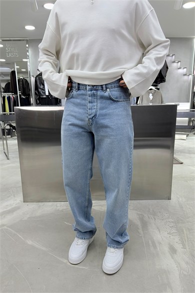 Buz Mavi Basic Premium Regular Pantolon