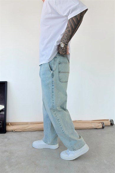 Buz Mavi Basic Skater Pantolon