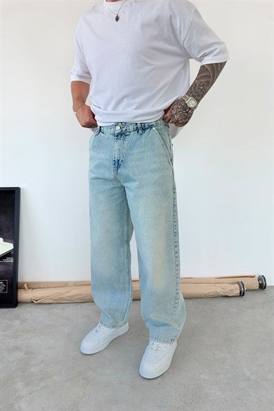 Buz Mavi Basic Skater Pantolon