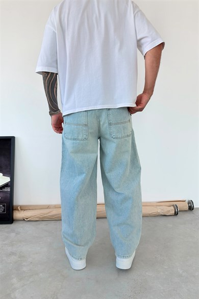 Buz Mavi Basic Skater Pantolon