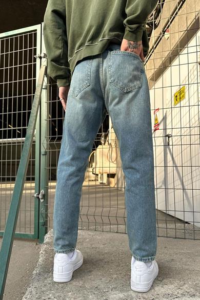 Buz Mavi Dokulu Soft Degrade Buz Mavi K1 GD Boyfriend Pantolon