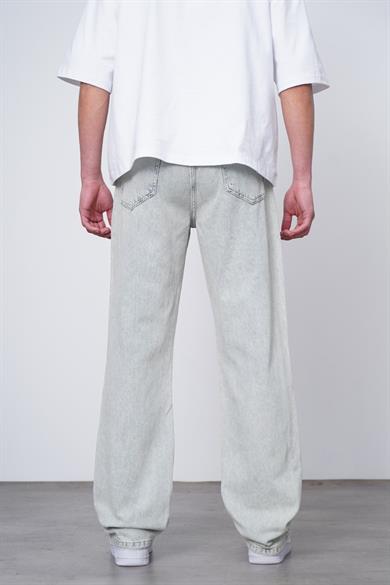 Buz Mavi Eskitme Buz Mavi Yırtık Detay GD 38 Baggy Pantolon