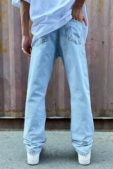 Buz Mavi Neon Buz Mavi Skeleton Baggy Pantolon