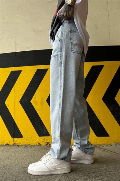 Buz Mavi Patch Detay C1 Baggy Pantolon