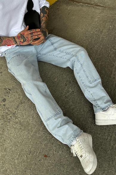 Buz Mavi Patch Detay C1 Baggy Pantolon