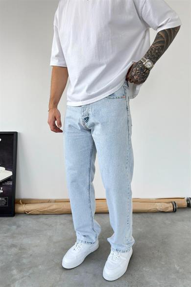 Buz Mavi Soft Degrade Baggy Pantolon