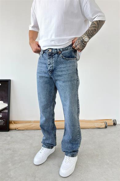 Buz Mavi Soft Degrade Baggy Pantolon