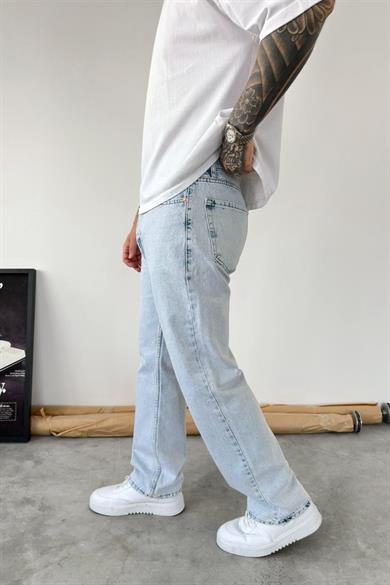 Buz Mavi Soft Degrade Baggy Pantolon