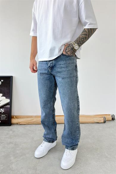 Buz Mavi Soft Degrade Baggy Pantolon