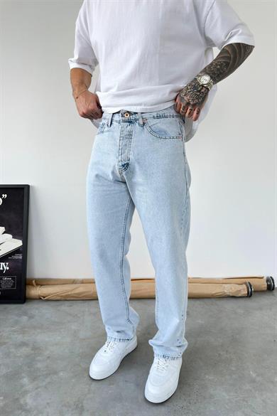 Buz Mavi Soft Degrade Baggy Pantolon