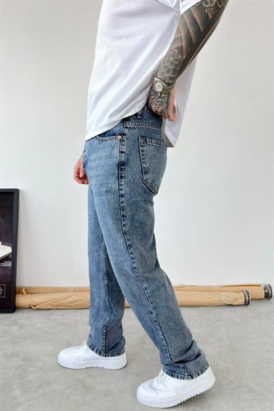 Buz Mavi Soft Degrade Baggy Pantolon