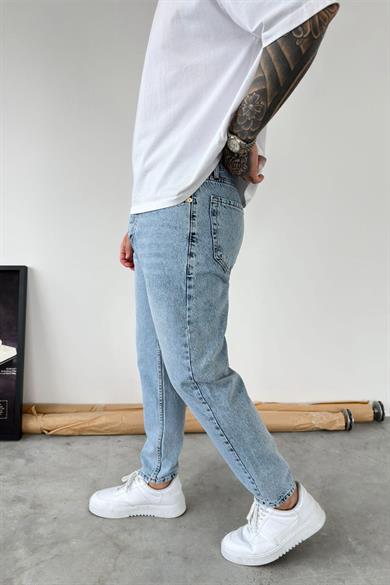 Buz Mavi Soft Degrade Boyfriend Pantolon