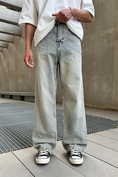 Buz Mavi Soft Degrade GO Ekstra Bol Baggy Pantolon