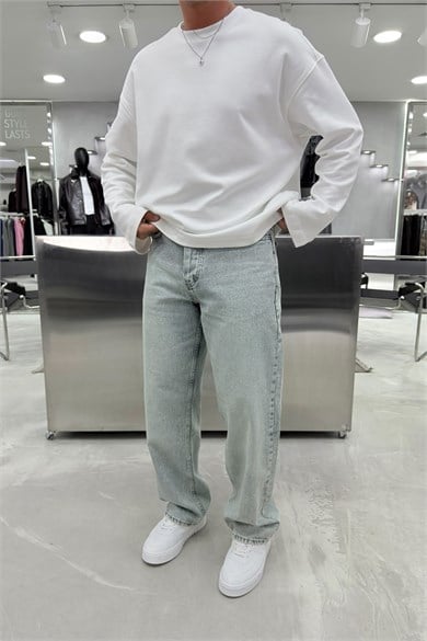 Buz Mavi Soft Degrade Premium Baggy Pantolon