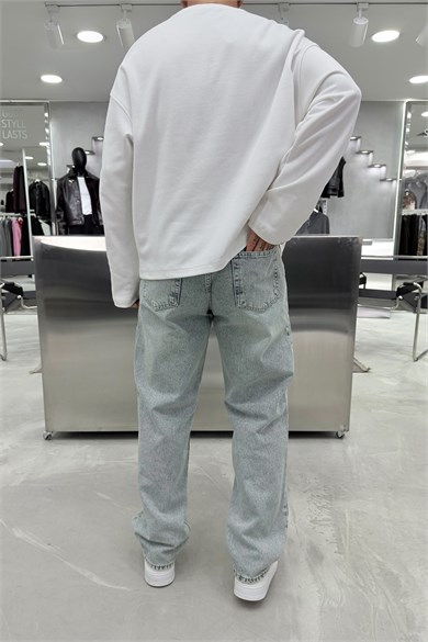 Buz Mavi Soft Degrade Premium Baggy Pantolon