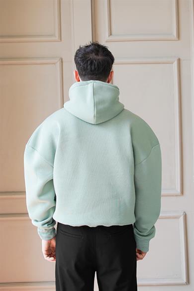 Buz Yeşil Cozy Basic Oversize Sweatshirt