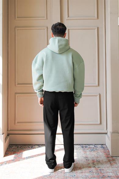 Buz Yeşil Cozy Basic Oversize Sweatshirt