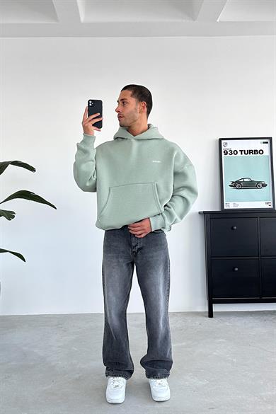 Buz Yeşil Research Oversize Sweatshirt