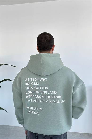 Buz Yeşil Research Oversize Sweatshirt