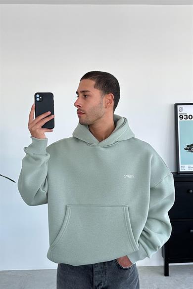 Buz Yeşil Research Oversize Sweatshirt