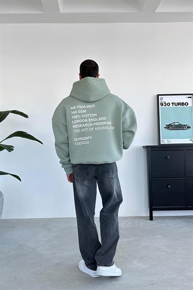 Buz Yeşil Research Oversize Sweatshirt