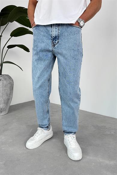 Dokulu Buz Mavi Basic Regular Pantolon