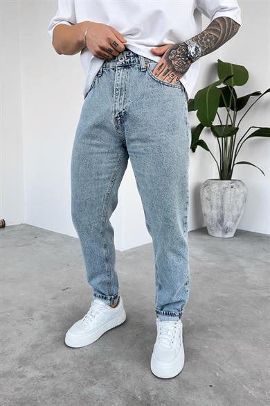 Dokulu Buz Mavi Basic Regular Pantolon