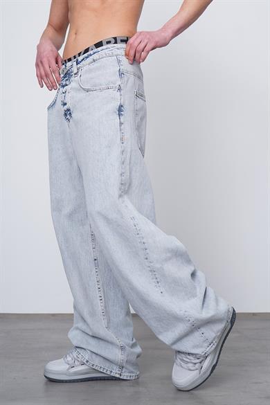 Dokulu Buz Mavi Dokulu Buz Mavi 1H Ekstra Bol GD Baggy Pantolon