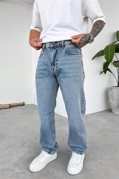 Dokulu Buz Mavi Soft Degrade Premium Baggy Pantolon