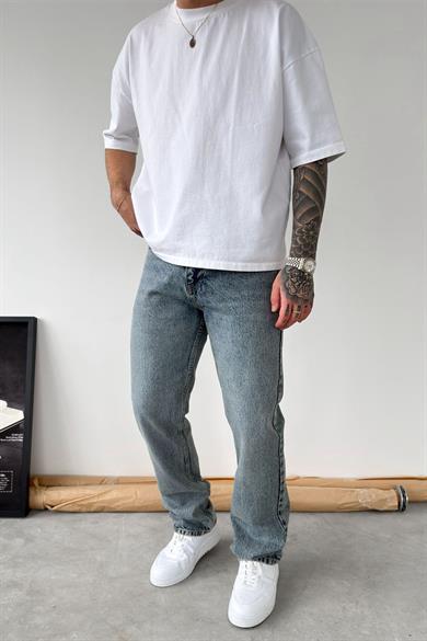 Dokulu Buz Mavi Soft Degrade Regular Pantolon