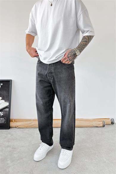 Dokulu Füme Basic Baggy Pantolon
