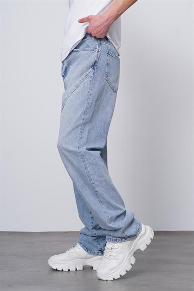 Dokulu Mavi Dokulu Mavi Tasarım 08L GD Baggy Pantolon