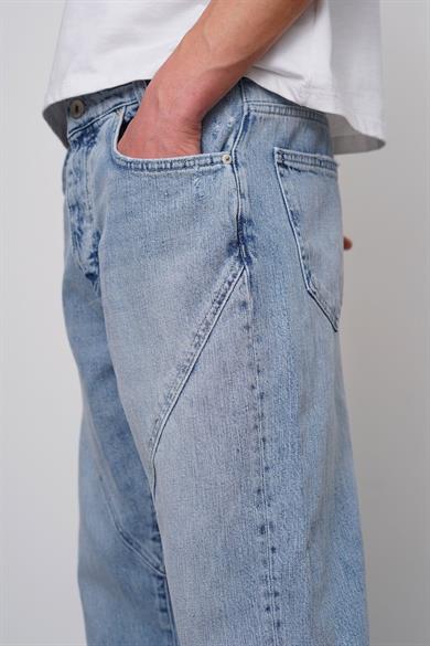 Dokulu Mavi Dokulu Mavi Tasarım 08L GD Baggy Pantolon