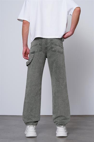 Dokulu Yeşil Patch Tasarım V8 DL Baggy Pantolon