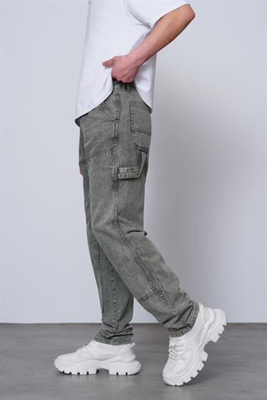 Dokulu Yeşil Patch Tasarım V8 DL Baggy Pantolon